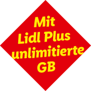 Text: Mit Lidl Plus umlimitierte GB